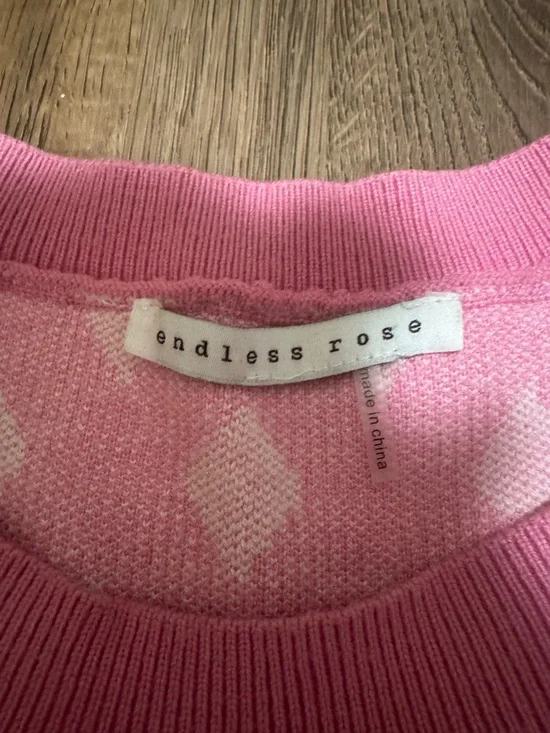 Endless Rose Pink Diamond Knit Sweater Dress - Picture 4 of 8